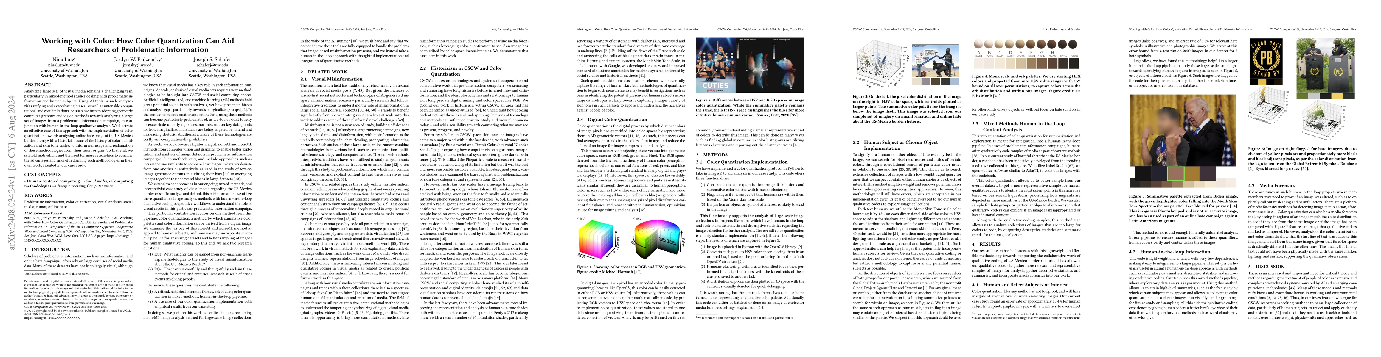 Thumbnail for Working with Color: How Color Quantization Can Aid Researchers of
  Problematic Information