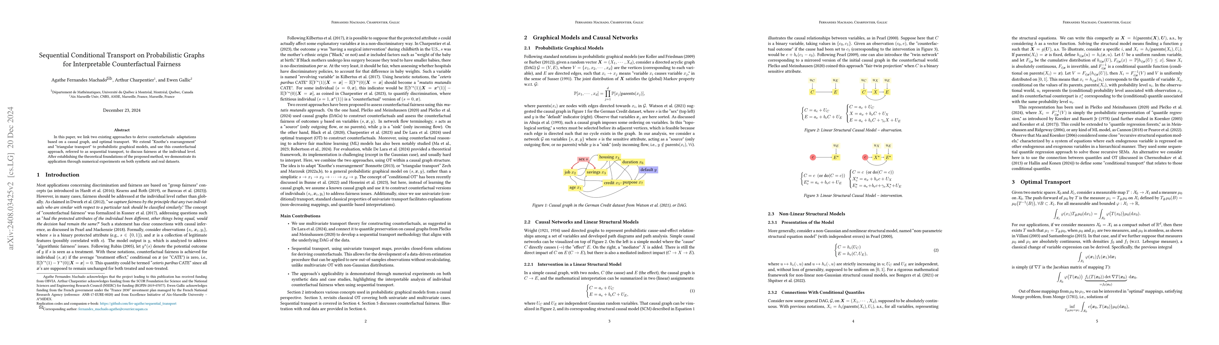 Thumbnail for Sequential Conditional Transport on Probabilistic Graphs for
  Interpretable Counterfactual Fairness