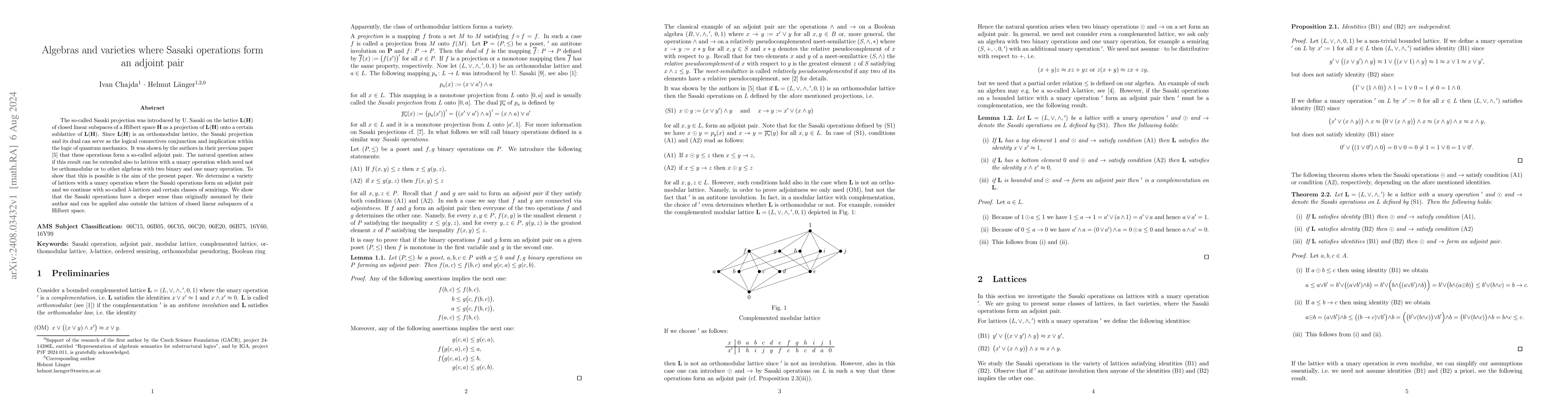 Thumbnail for Algebras and varieties where Sasaki operations form an adjoint pair