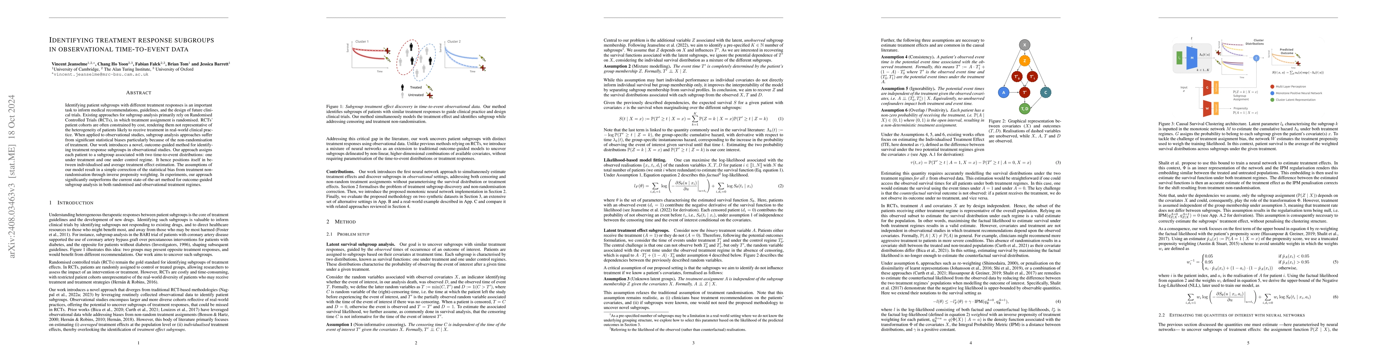 Thumbnail for Identifying treatment response subgroups in observational time-to-event
  data