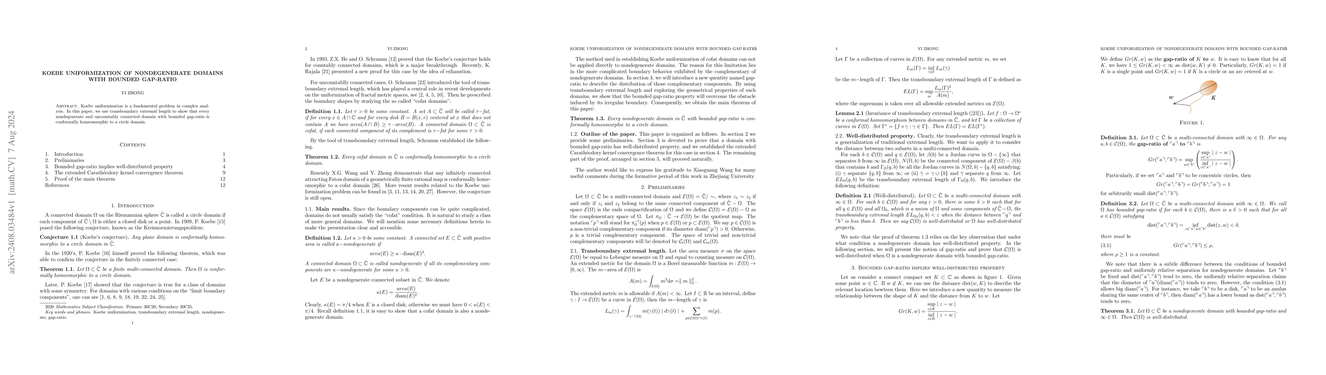 Thumbnail for Koebe uniformization of nondegenerate domains with bounded gap-ratio