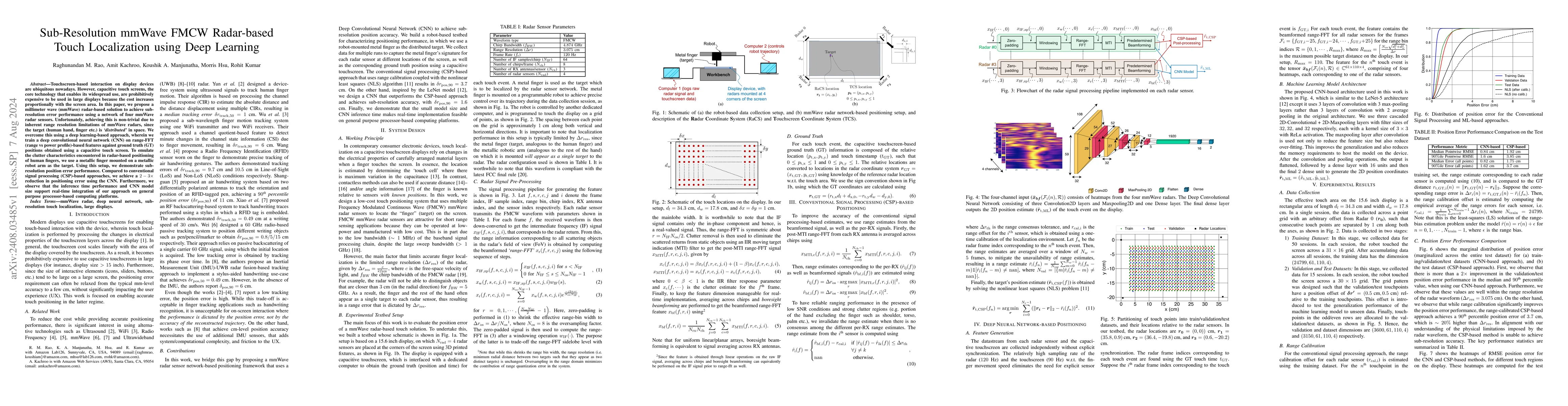 Thumbnail for Sub-Resolution mmWave FMCW Radar-based Touch Localization using Deep
  Learning
