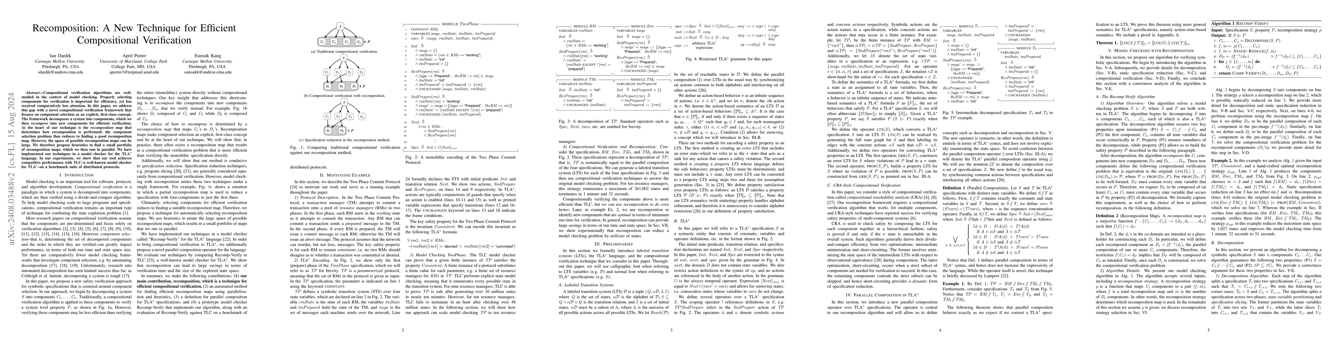 Thumbnail for Recomposition: A New Technique for Efficient Compositional Verification