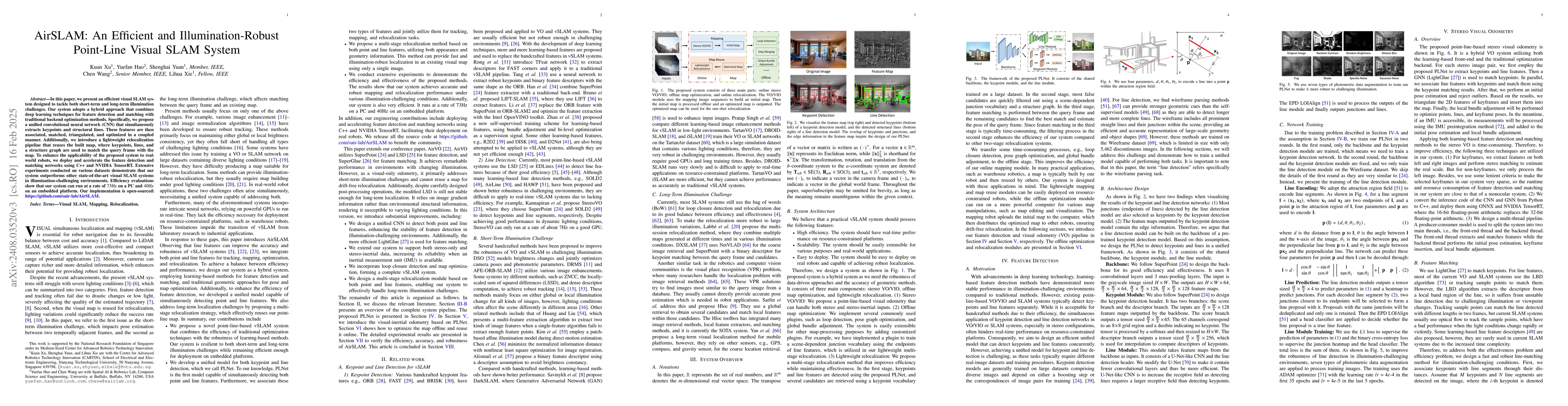 Thumbnail for AirSLAM: An Efficient and Illumination-Robust Point-Line Visual SLAM
  System