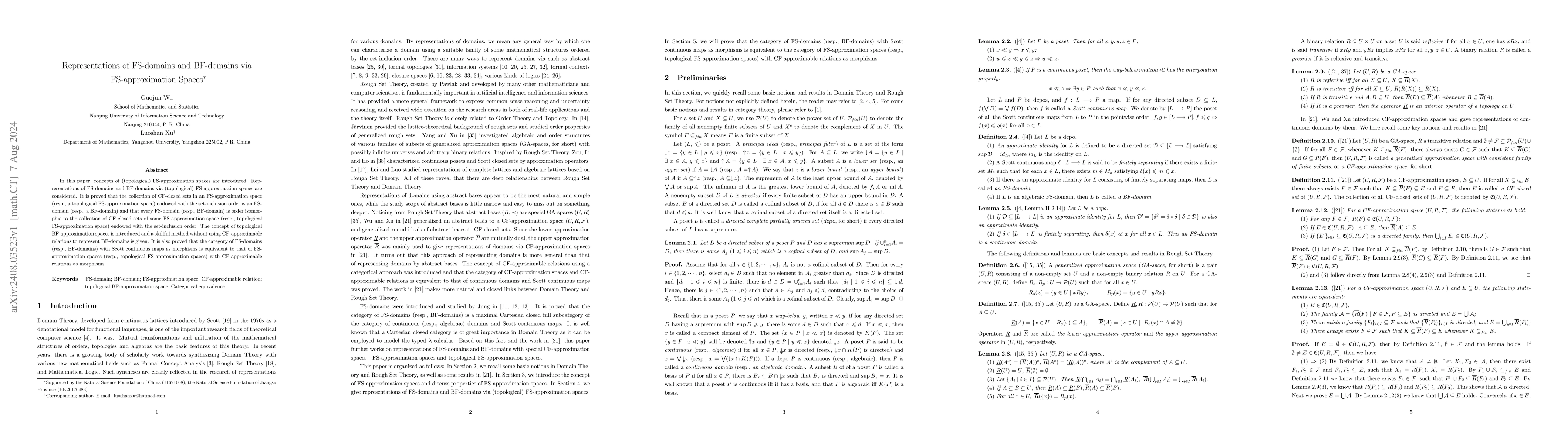 Thumbnail for Representations of FS-domains and BF-domains via FS-approximation Spaces