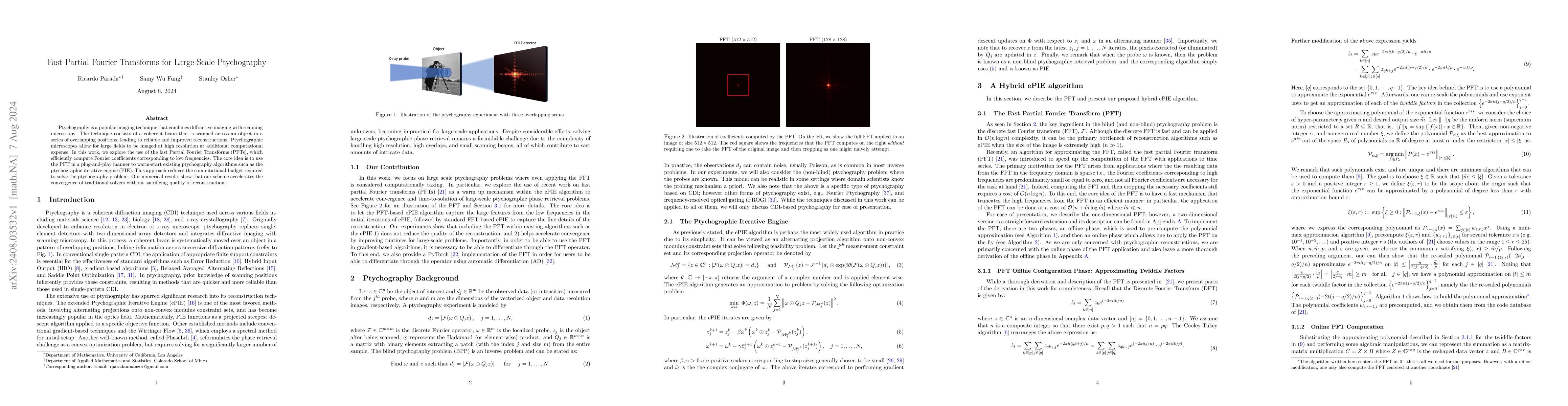Thumbnail for Fast Partial Fourier Transforms for Large-Scale Ptychography