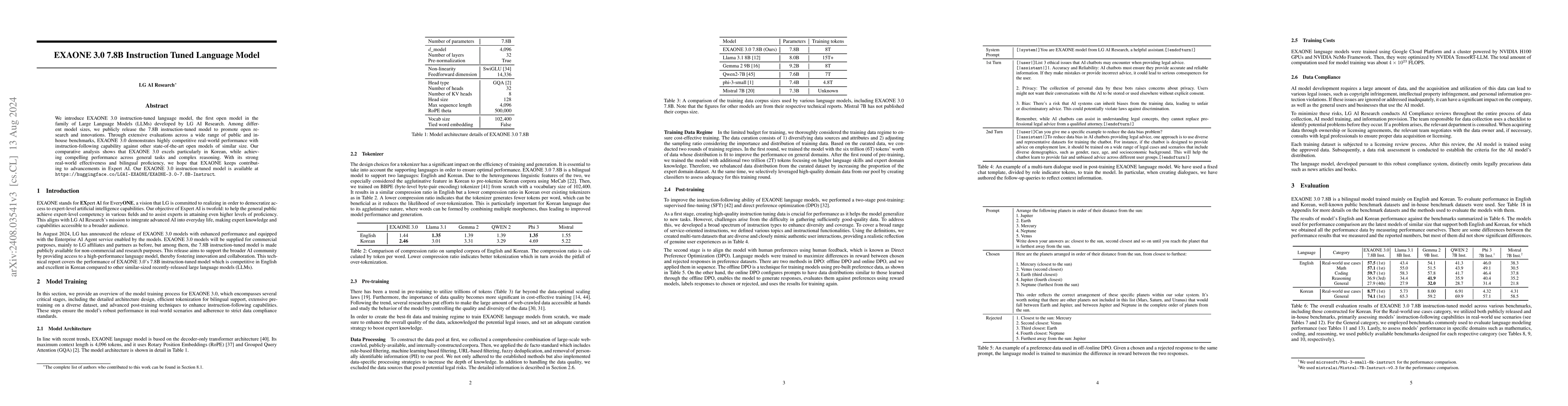 Thumbnail for EXAONE 3.0 7.8B Instruction Tuned Language Model