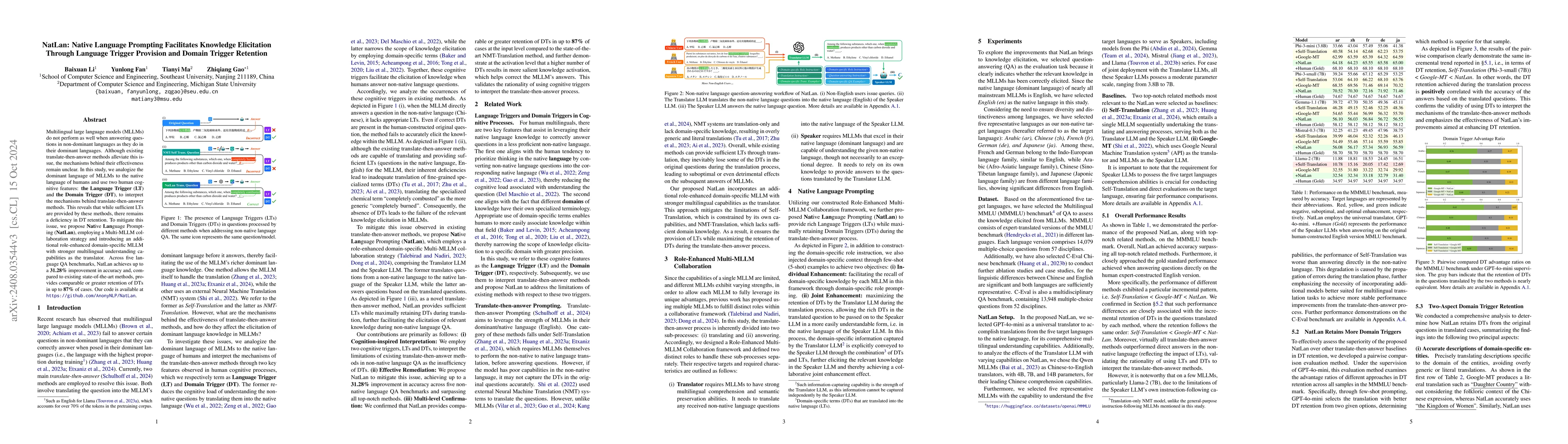Thumbnail for Unlocking the Non-Native Language Context Limitation: Native Language
  Prompting Facilitates Knowledge Elicitation