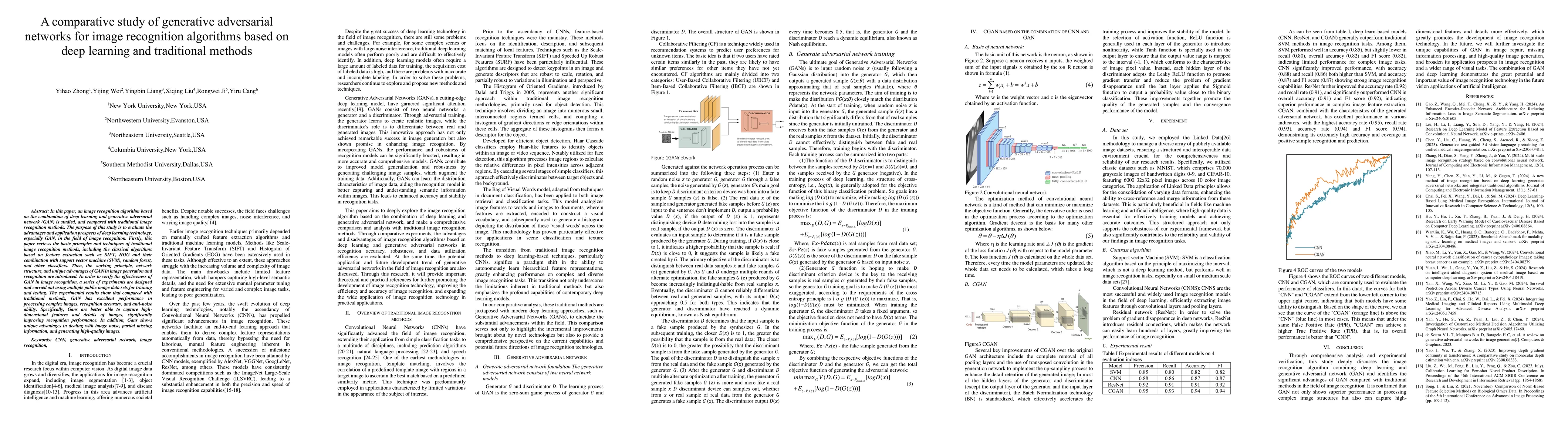 Thumbnail for A comparative study of generative adversarial networks for image
  recognition algorithms based on deep learning and traditional methods
