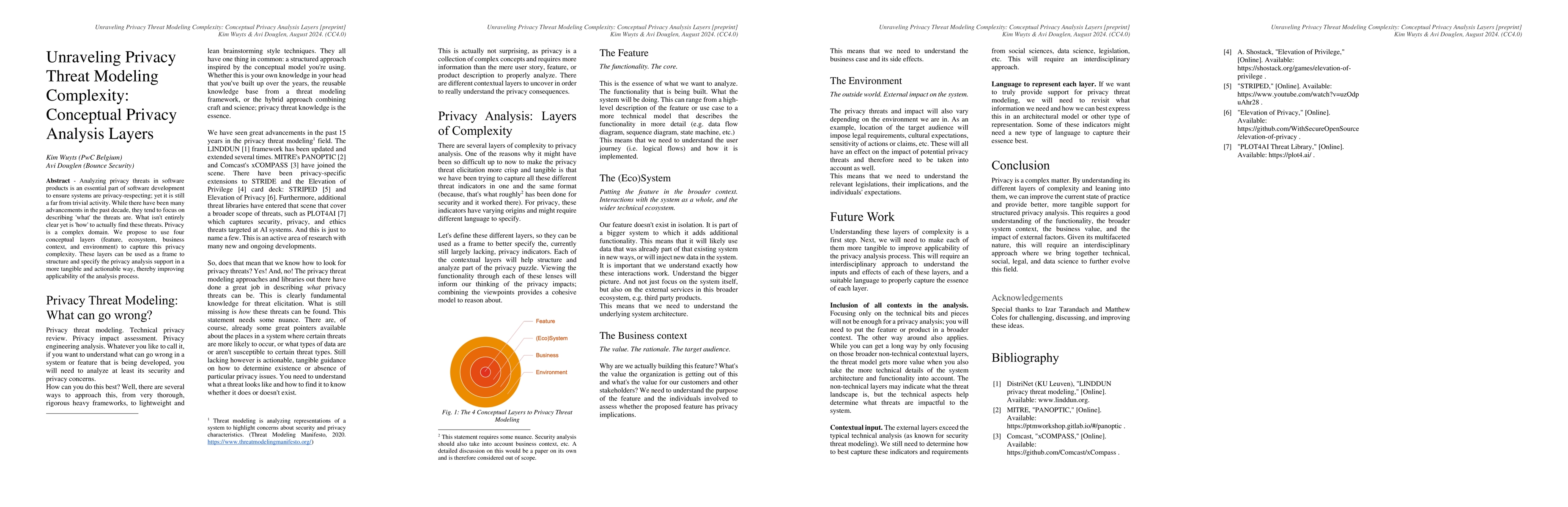 Thumbnail for Unraveling Privacy Threat Modeling Complexity: Conceptual Privacy
  Analysis Layers