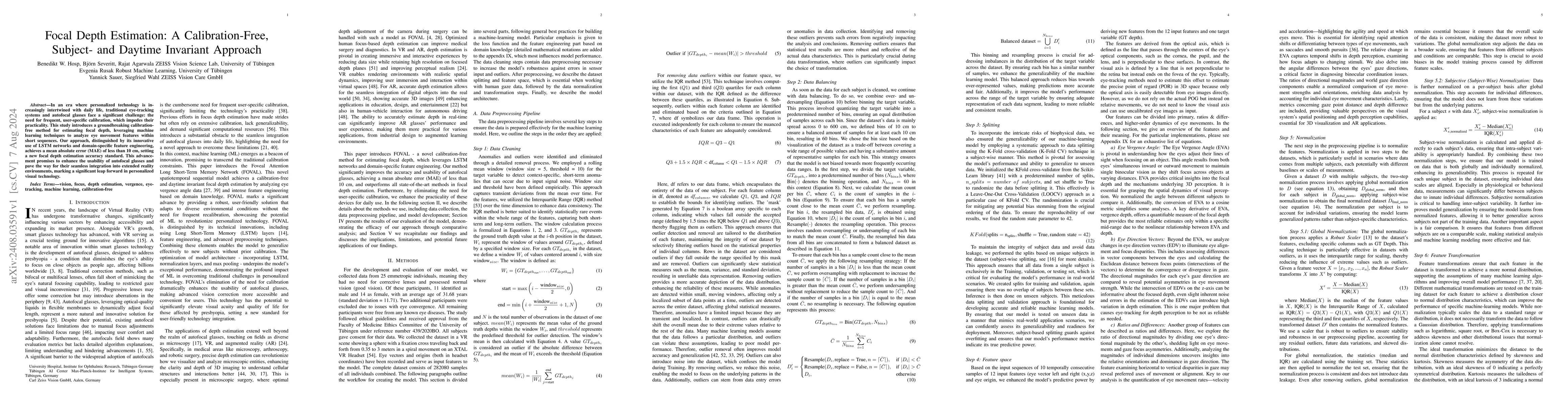 Thumbnail for Focal Depth Estimation: A Calibration-Free, Subject- and Daytime
  Invariant Approach