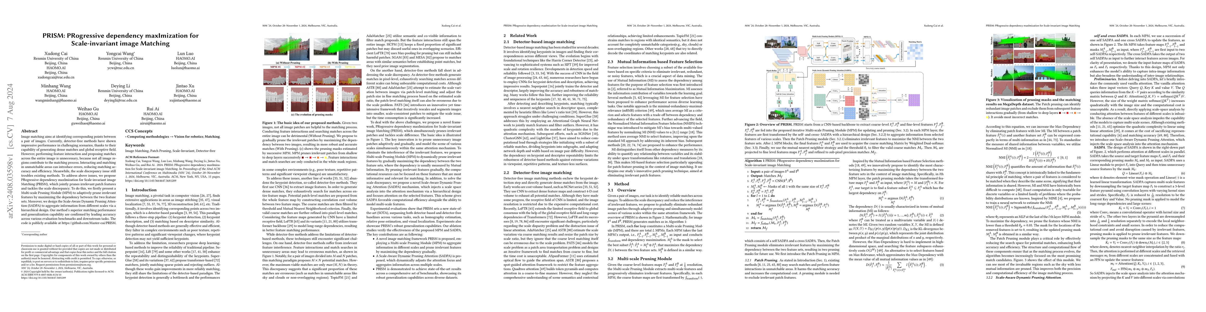 Thumbnail for PRISM: PRogressive dependency maxImization for Scale-invariant image
  Matching