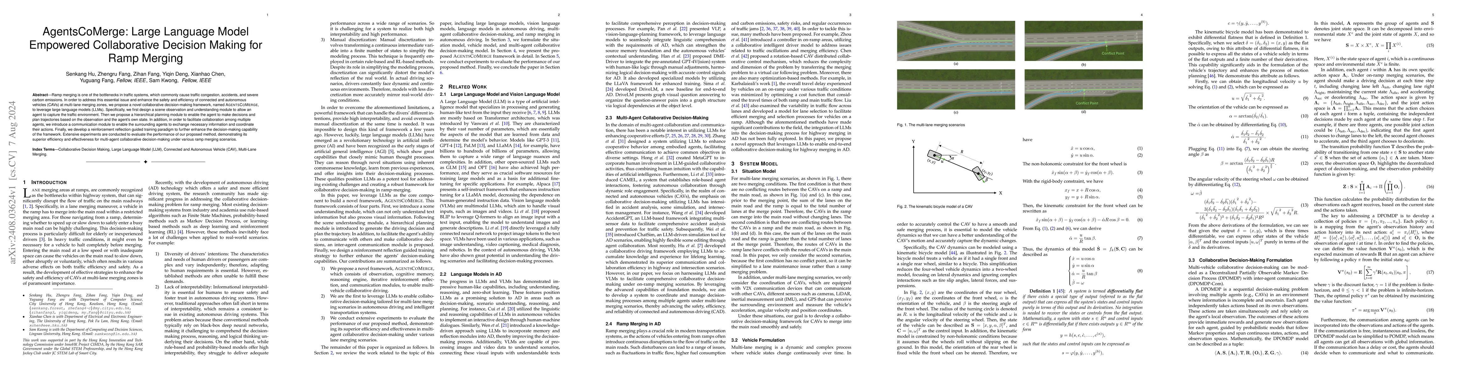 Thumbnail for AgentsCoMerge: Large Language Model Empowered Collaborative Decision
  Making for Ramp Merging
