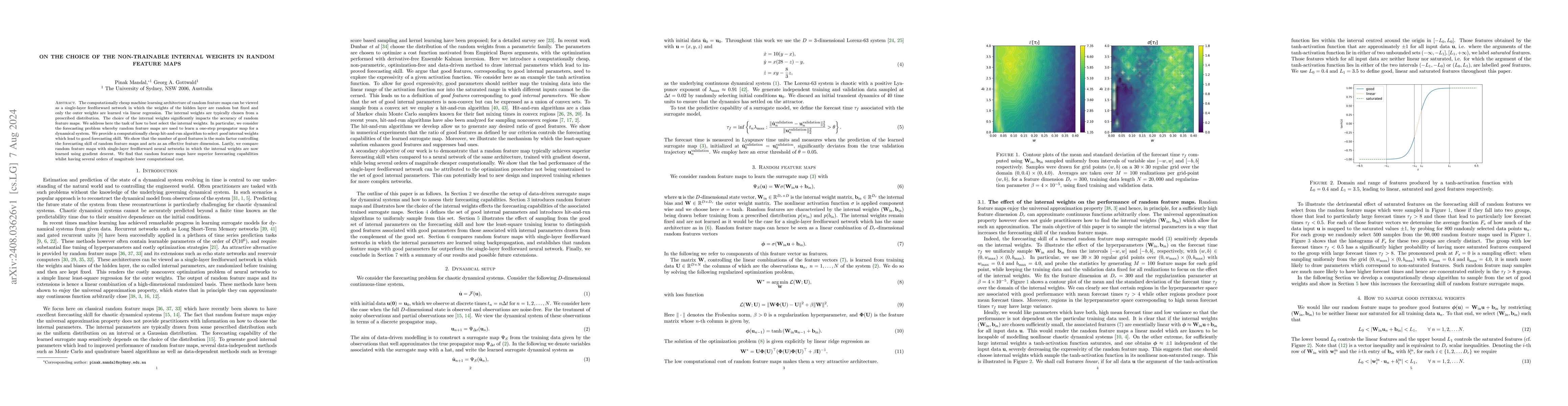 Thumbnail for On the choice of the non-trainable internal weights in random feature
  maps