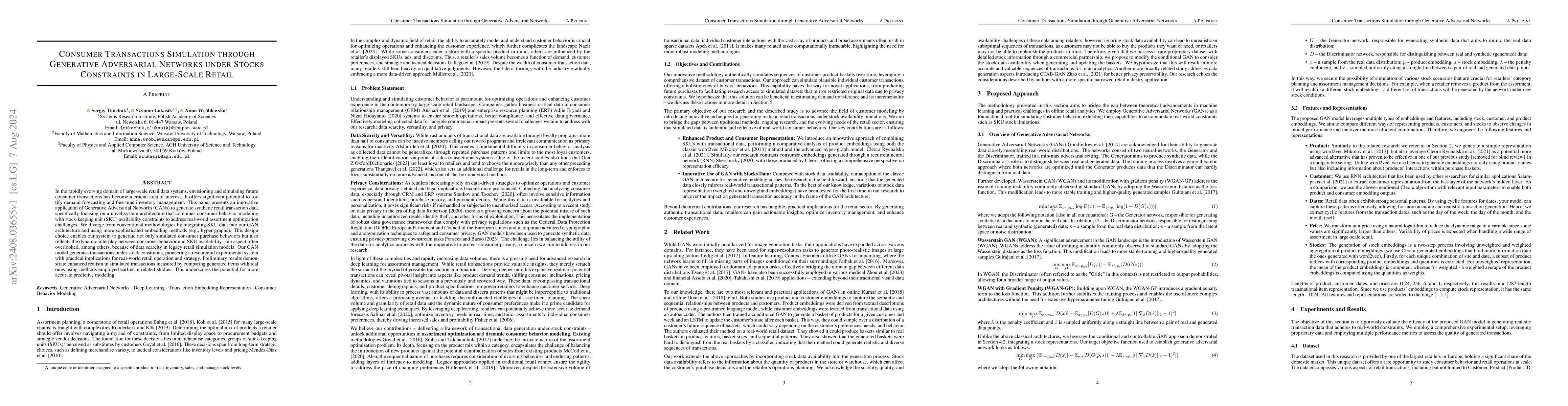 Thumbnail for Consumer Transactions Simulation through Generative Adversarial Networks