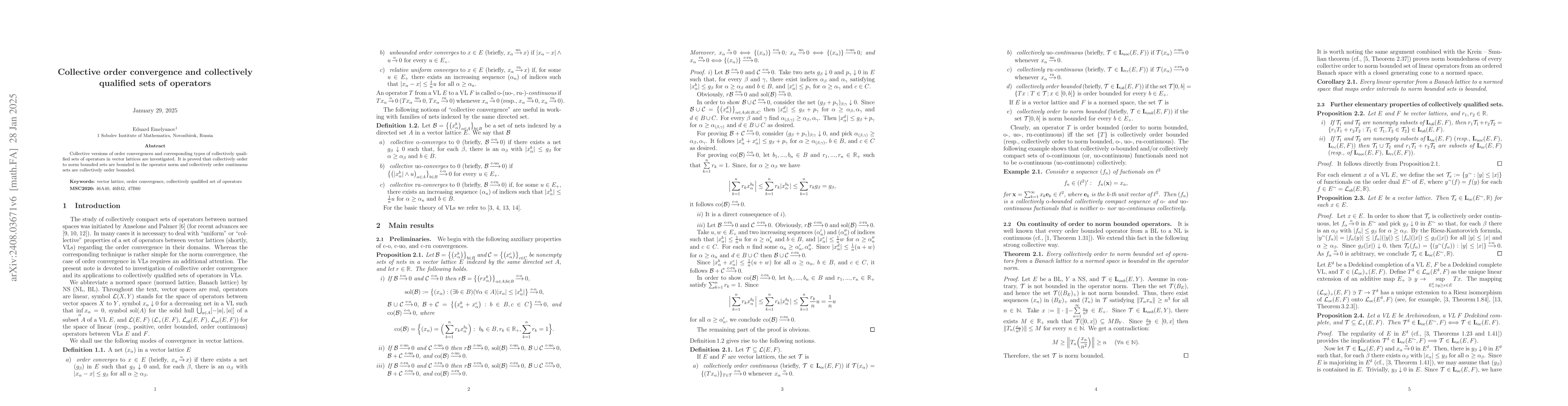 Thumbnail for Collective order convergence and collectively qualified set of operators