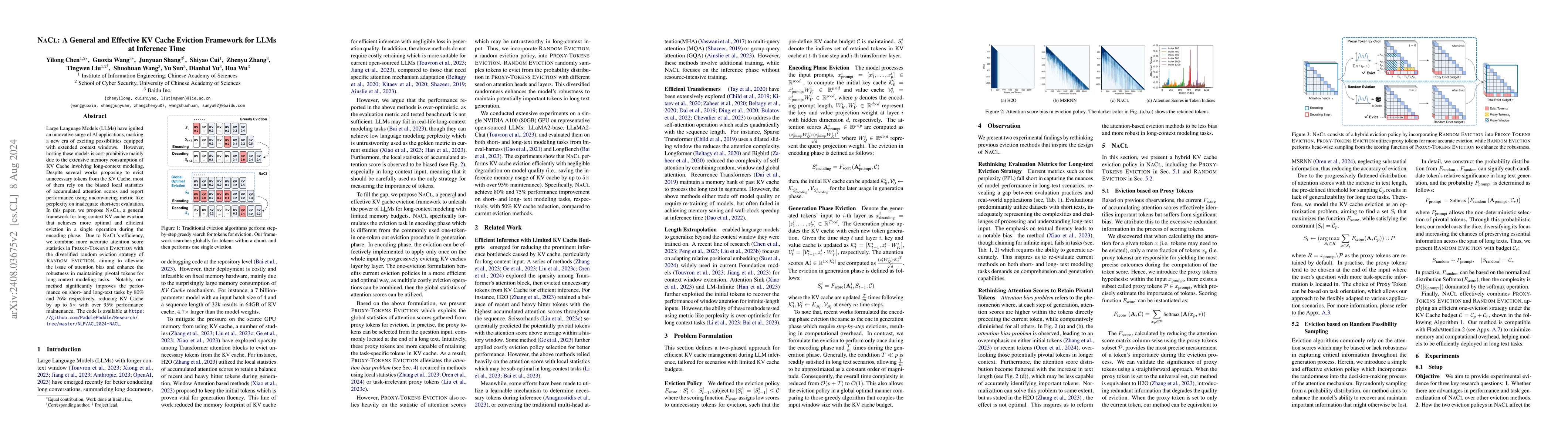 Thumbnail for NACL: A General and Effective KV Cache Eviction Framework for LLMs at
  Inference Time