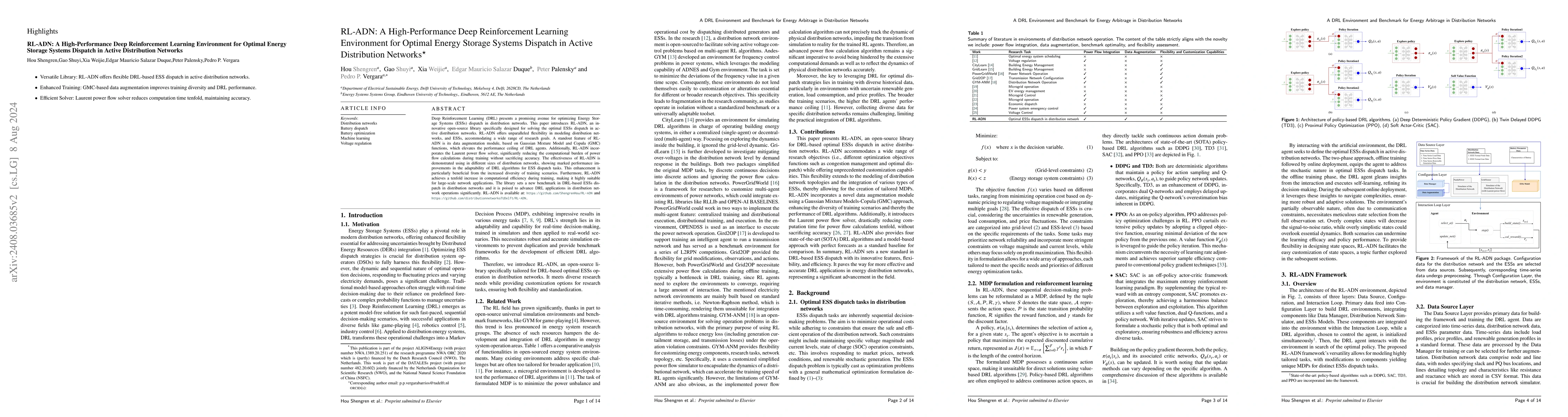 Thumbnail for RL-ADN: A High-Performance Deep Reinforcement Learning Environment for
  Optimal Energy Storage Systems Dispatch in Active Distribution Networks