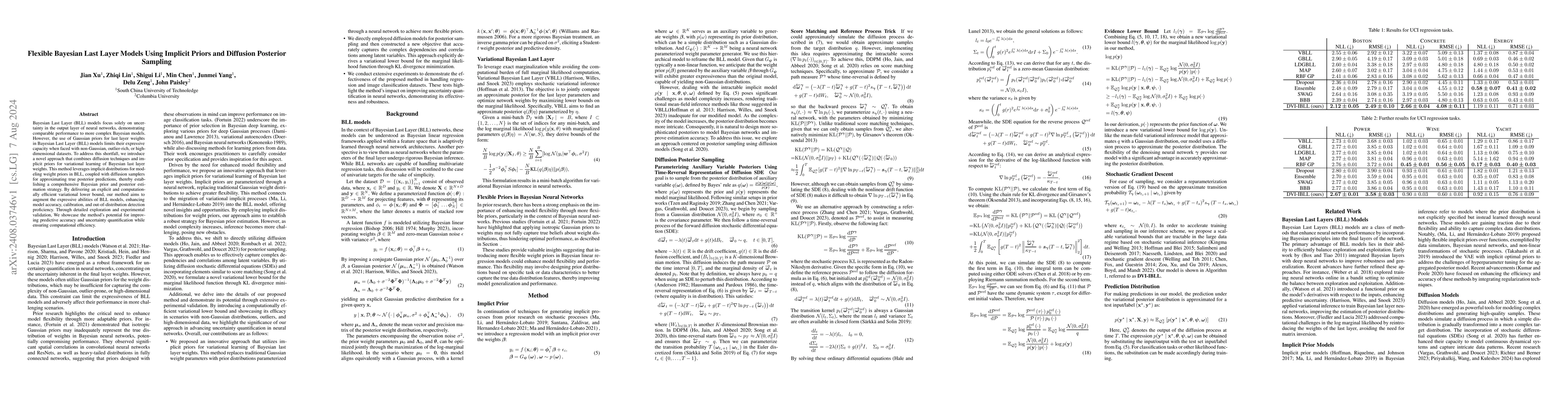 Thumbnail for Flexible Bayesian Last Layer Models Using Implicit Priors and Diffusion
  Posterior Sampling