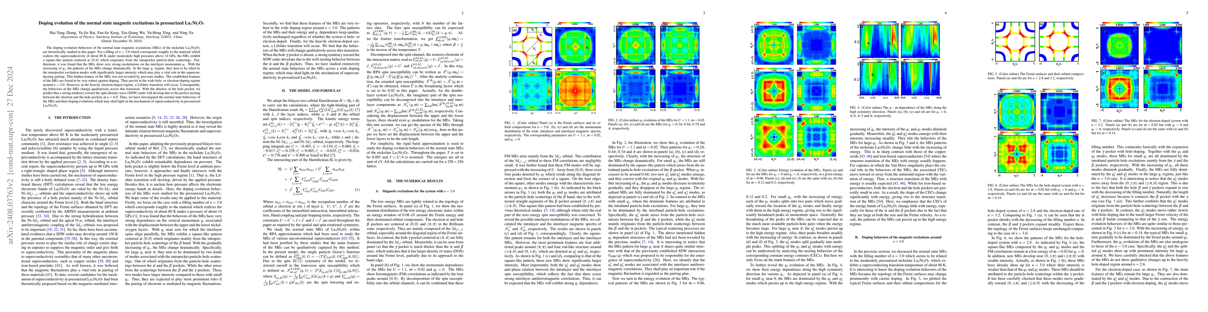 Thumbnail for Doping evolution of the normal state magnetic excitations in pressurized
  La3Ni2O7