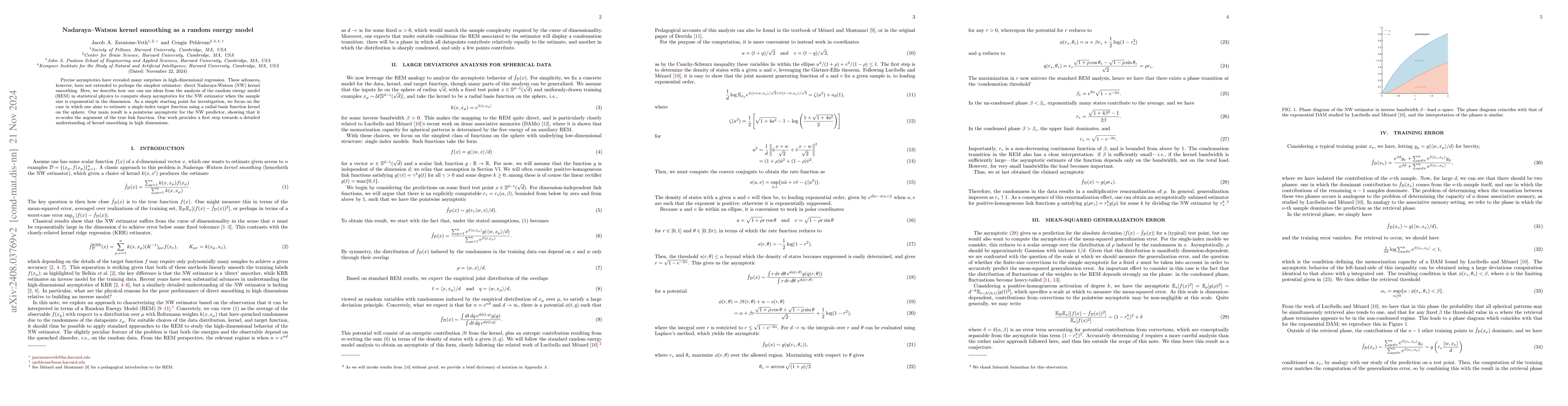 Thumbnail for Nadaraya-Watson kernel smoothing as a random energy model