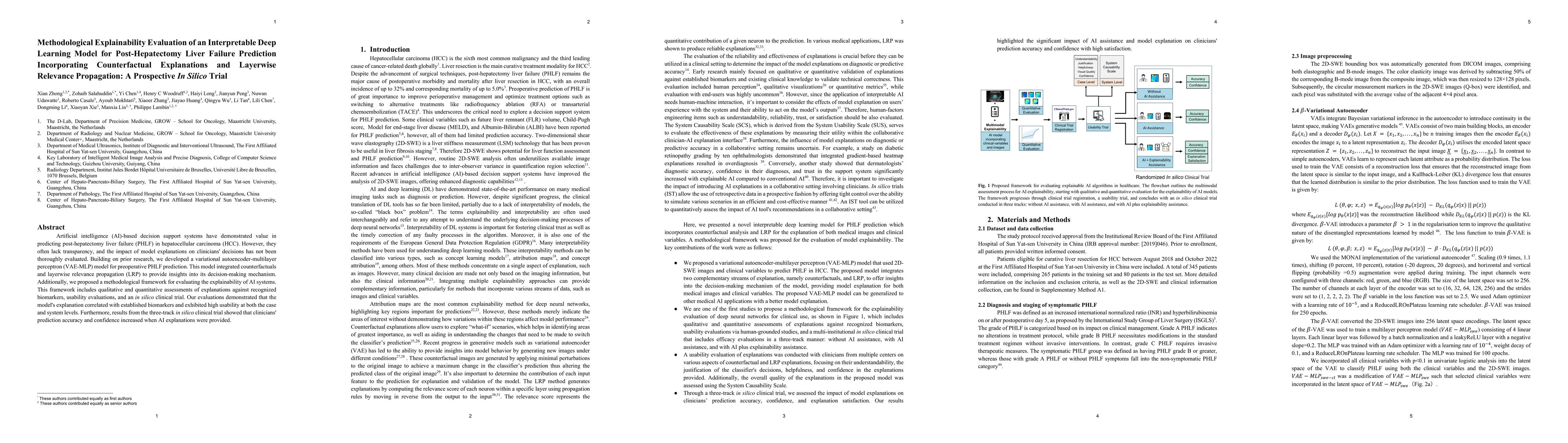 Thumbnail for Methodological Explainability Evaluation of an Interpretable Deep
  Learning Model for Post-Hepatectomy Liver Failure Prediction Incorporating
  Counterfactual Explanations and Layerwise Relevance Propagation: A
  Prospective In Silico Trial