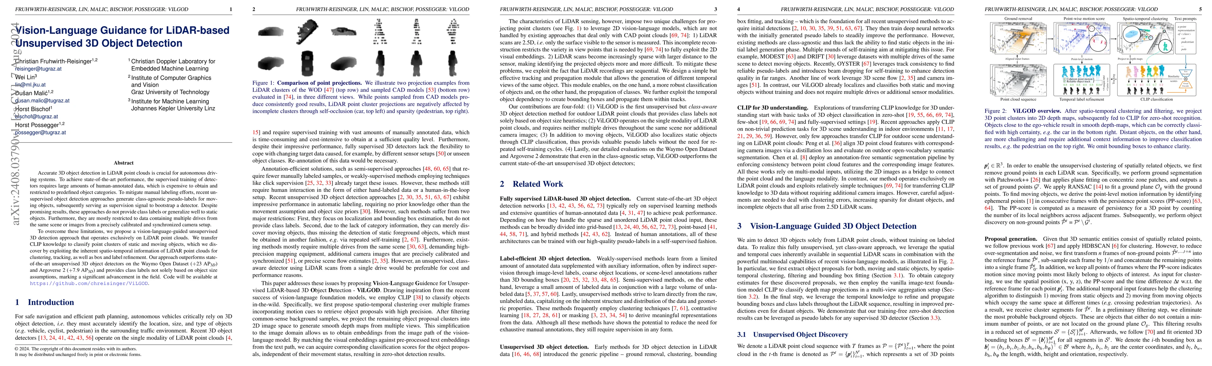 Thumbnail for Vision-Language Guidance for LiDAR-based Unsupervised 3D Object
  Detection
