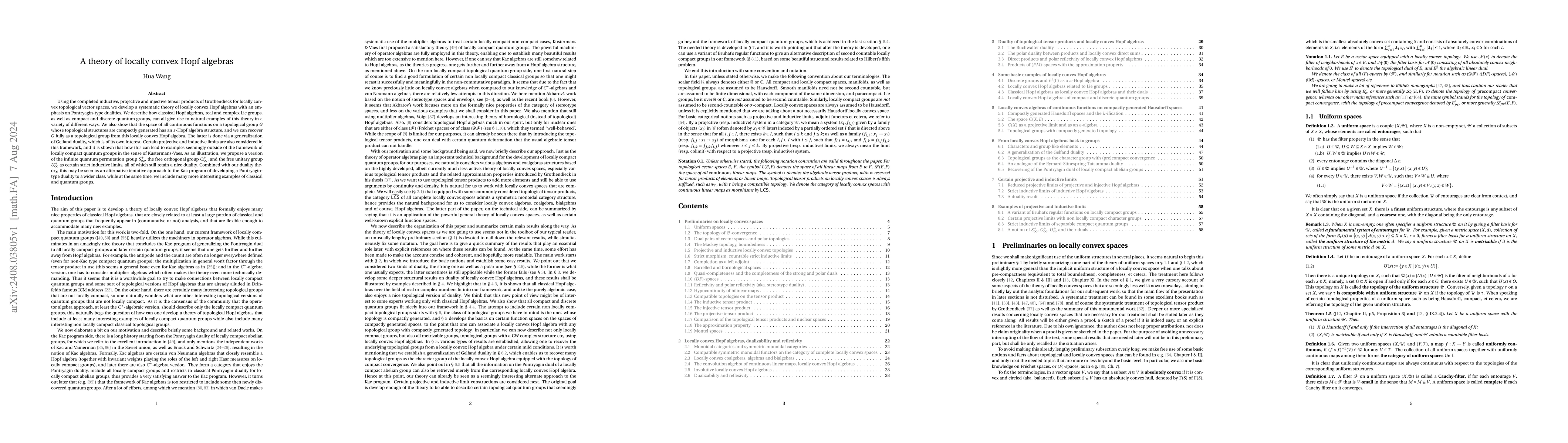 Thumbnail for A theory of locally convex Hopf algebras