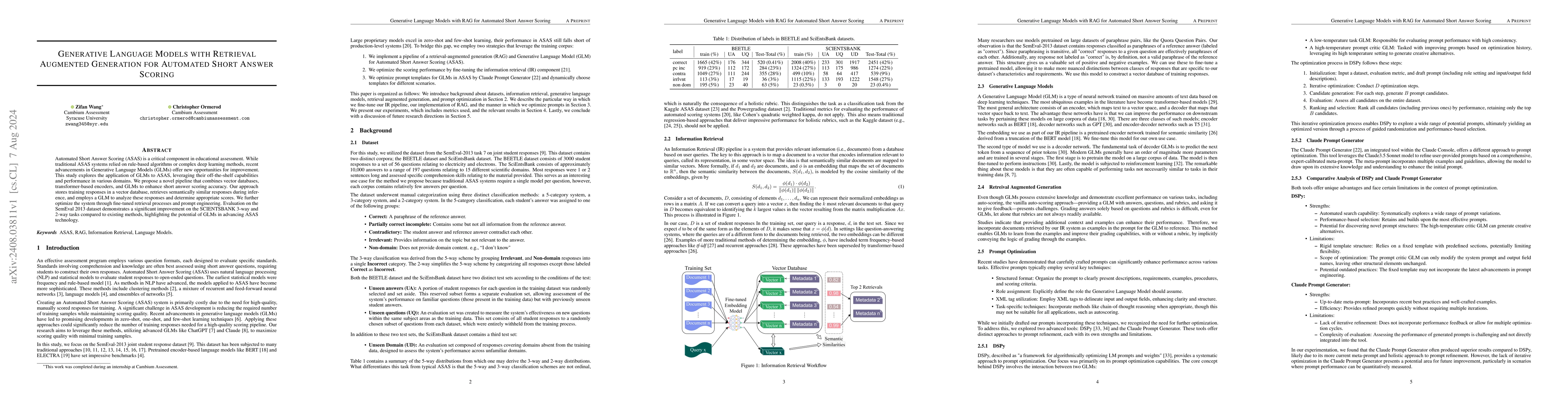 Thumbnail for Generative Language Models with Retrieval Augmented Generation for
  Automated Short Answer Scoring