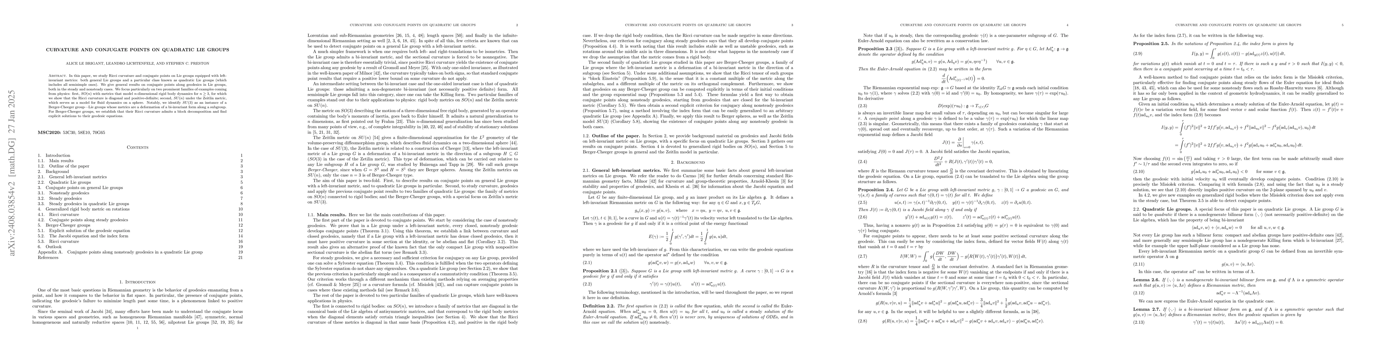 Thumbnail for Geodesics, curvature, and conjugate points on Lie groups