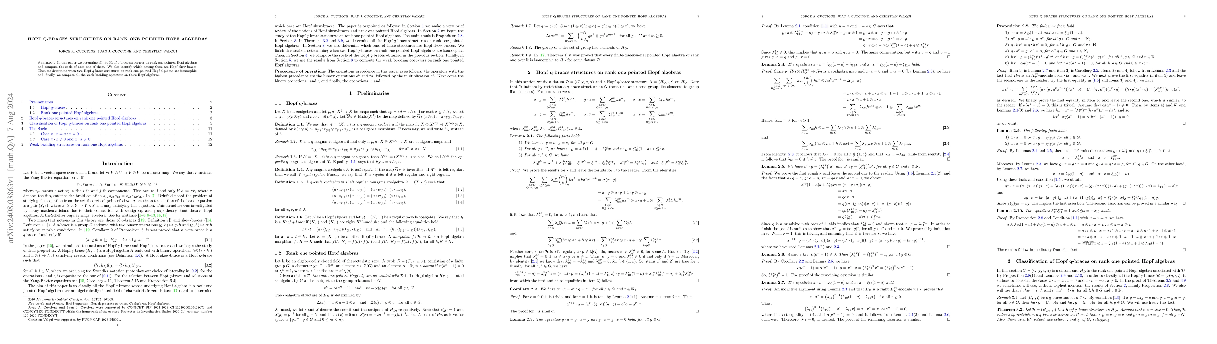 Thumbnail for Hopf q-braces structures on rank one pointed Hopf algebras