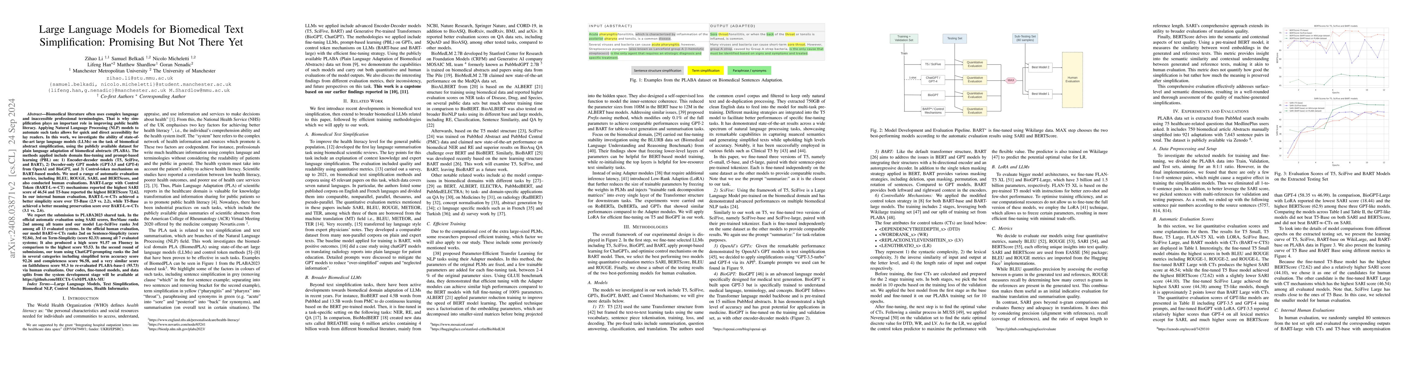 Thumbnail for BeeManc at the PLABA Track of TAC-2023: Investigating LLMs and
  Controllable Attributes for Improving Biomedical Text Readability