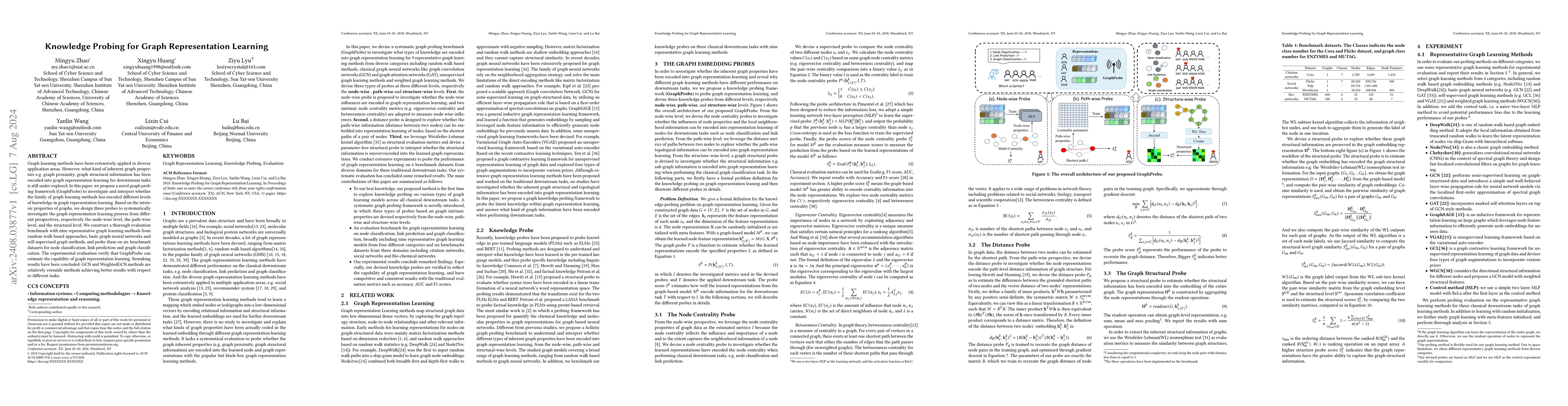 Thumbnail for Knowledge Probing for Graph Representation Learning
