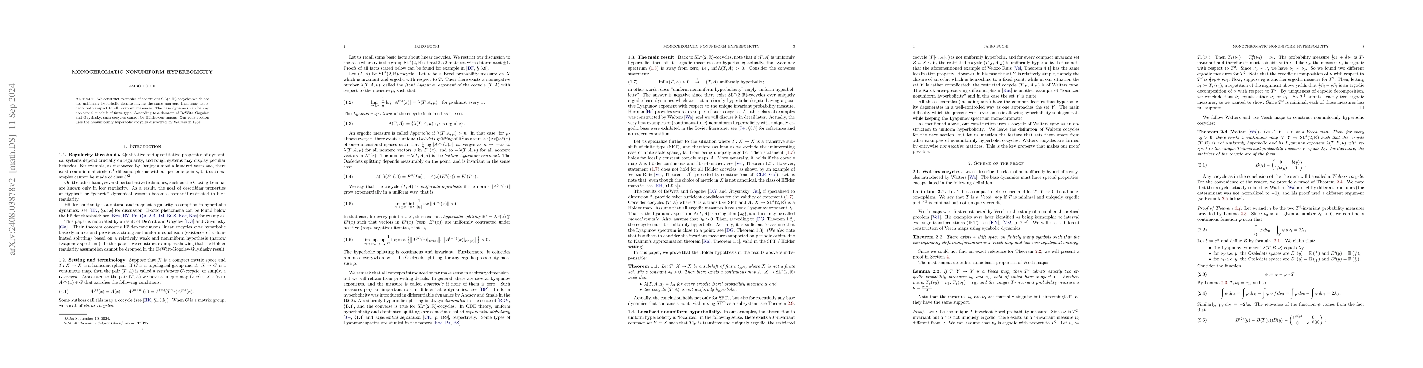Thumbnail for Monochromatic nonuniform hyperbolicity