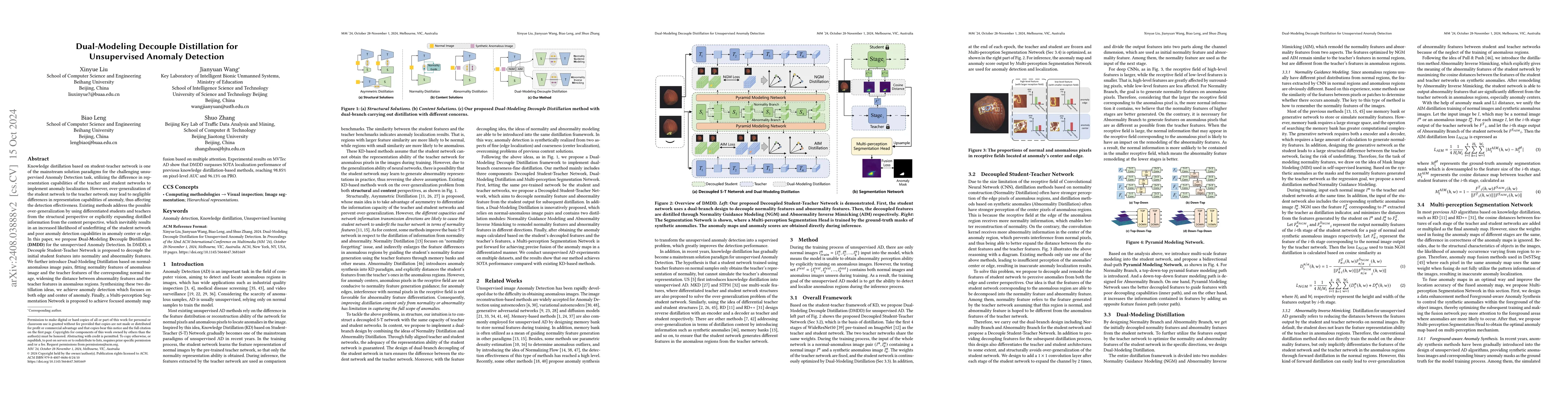 Thumbnail for Dual-Modeling Decouple Distillation for Unsupervised Anomaly Detection