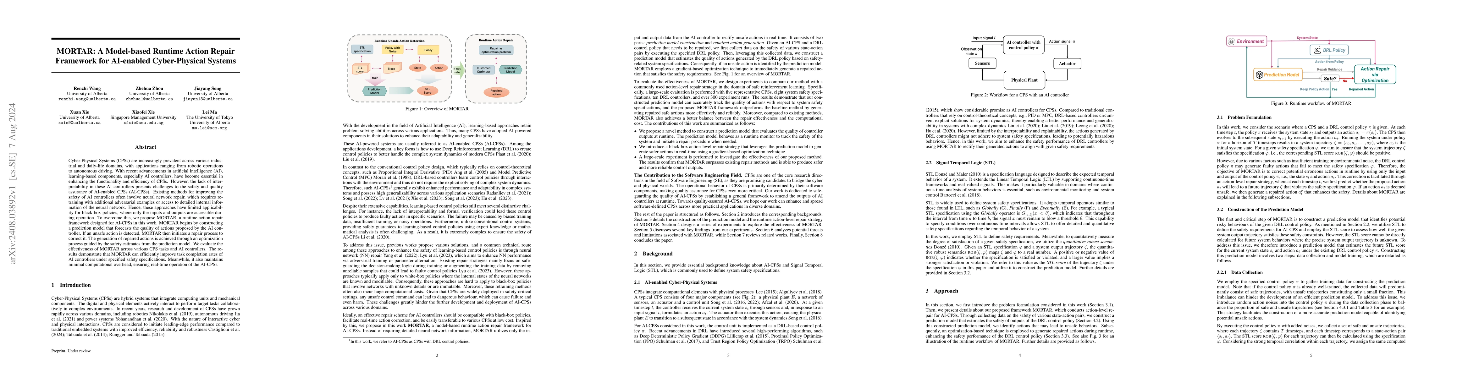 Thumbnail for MORTAR: A Model-based Runtime Action Repair Framework for AI-enabled
  Cyber-Physical Systems