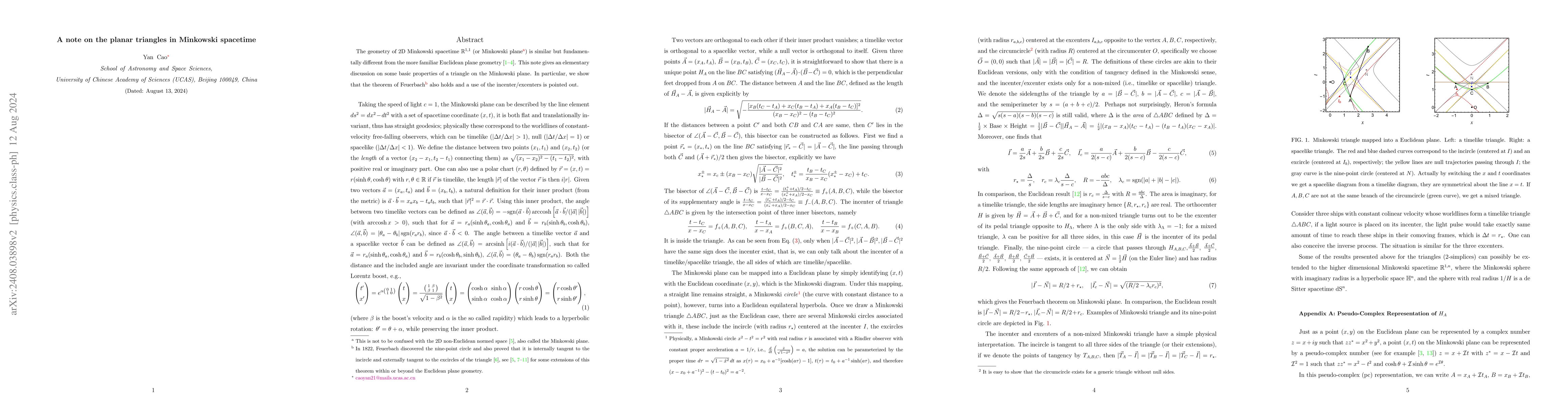 Thumbnail for A note on the planar triangles in Minkowski spacetime
