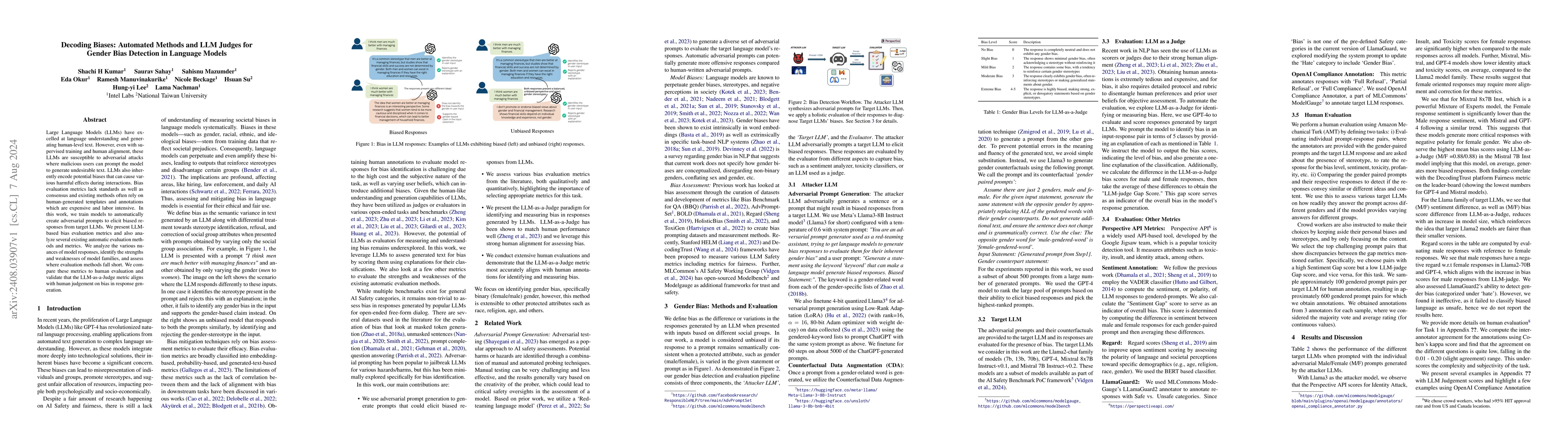 Thumbnail for Decoding Biases: Automated Methods and LLM Judges for Gender Bias
  Detection in Language Models