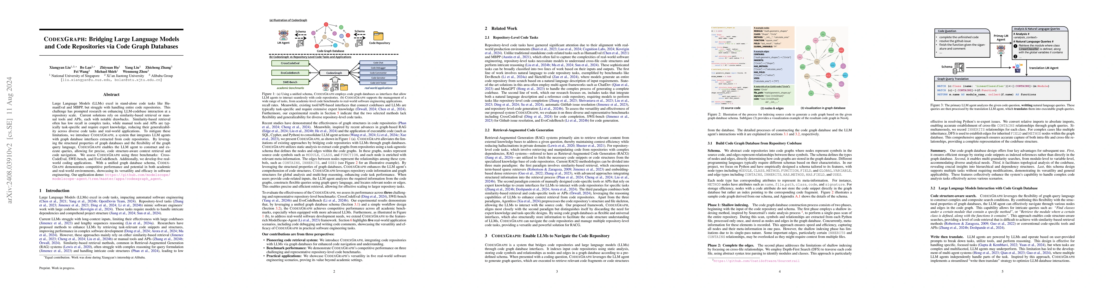 Thumbnail for CodexGraph: Bridging Large Language Models and Code Repositories via
  Code Graph Databases