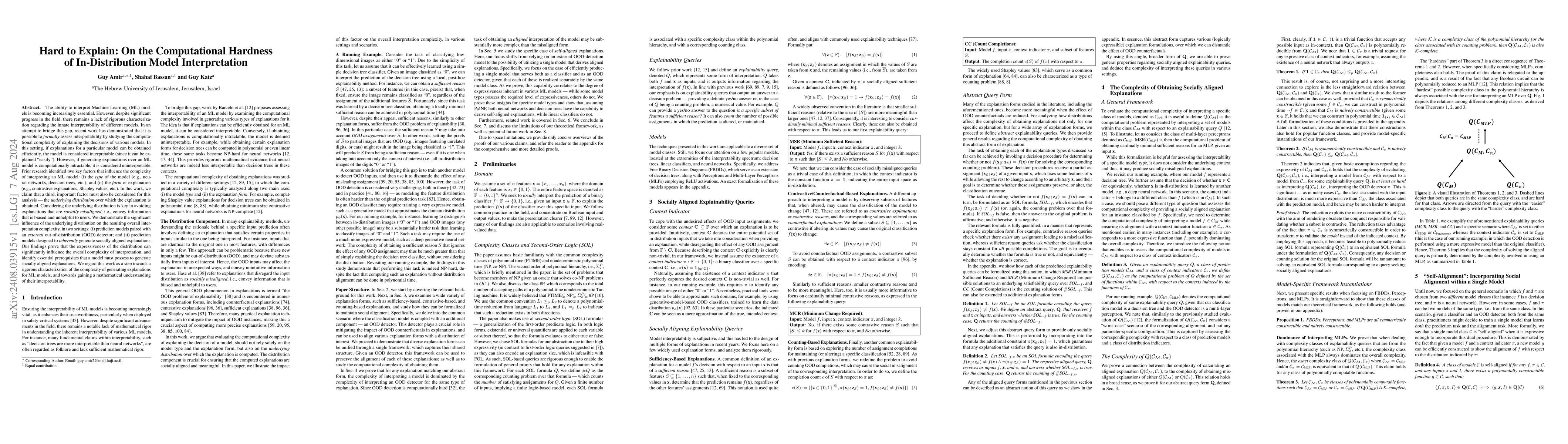 Thumbnail for Hard to Explain: On the Computational Hardness of In-Distribution Model
  Interpretation