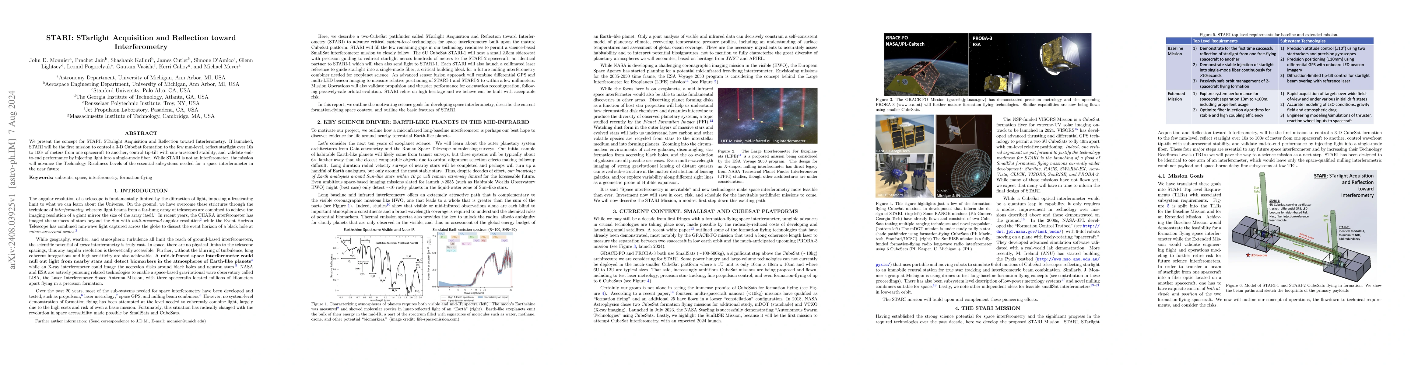 Thumbnail for STARI: STarlight Acquisition and Reflection toward Interferometry