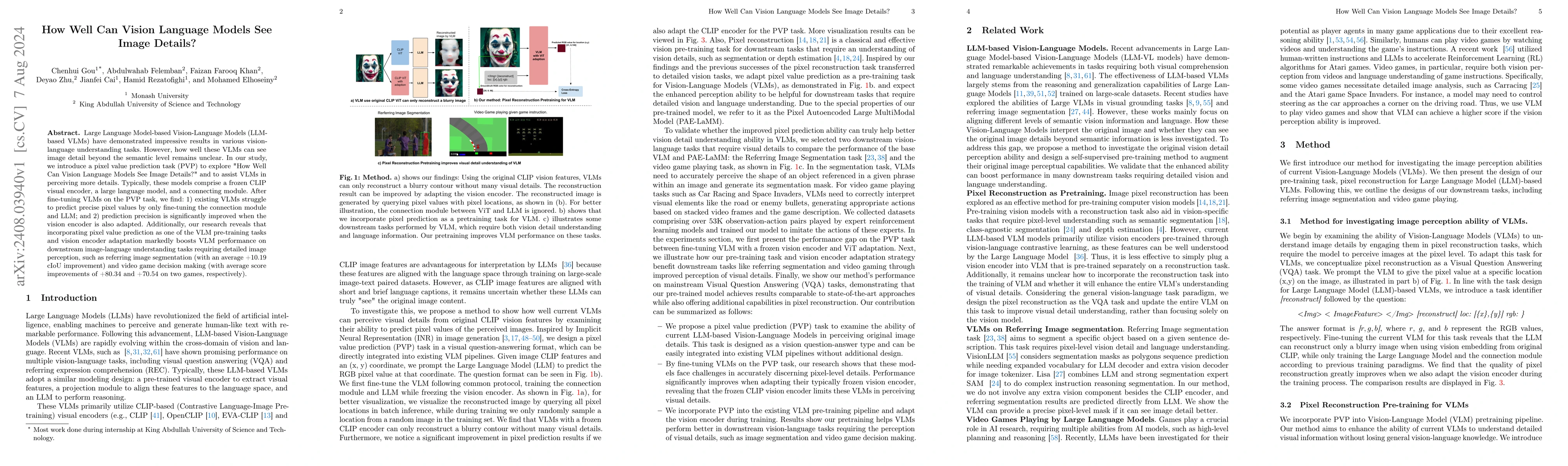 Thumbnail for How Well Can Vision Language Models See Image Details?