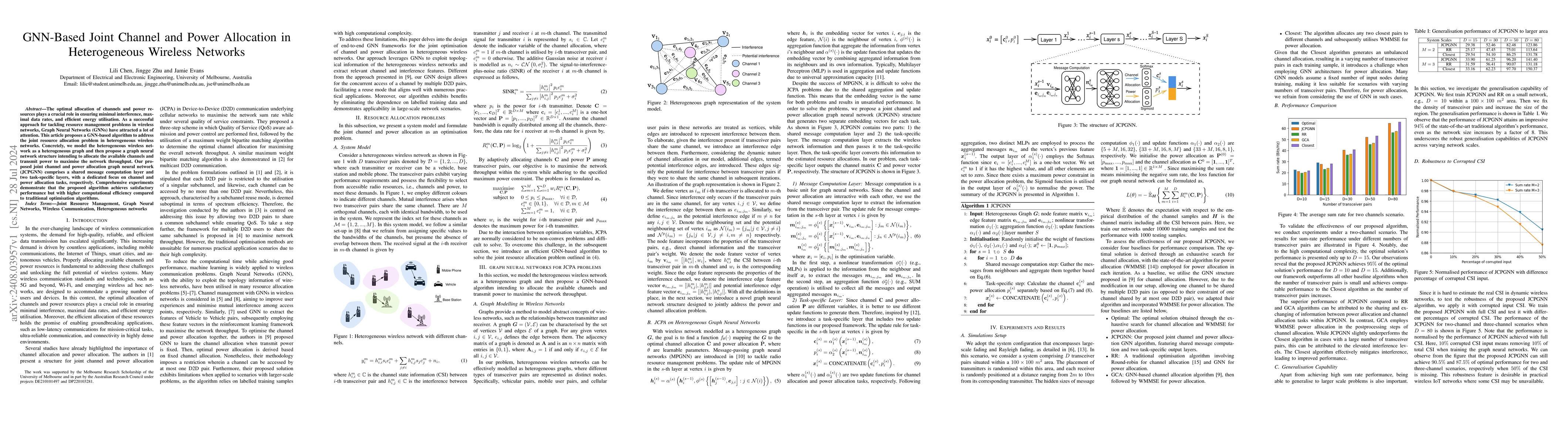 Thumbnail for GNN-Based Joint Channel and Power Allocation in Heterogeneous Wireless
  Networks