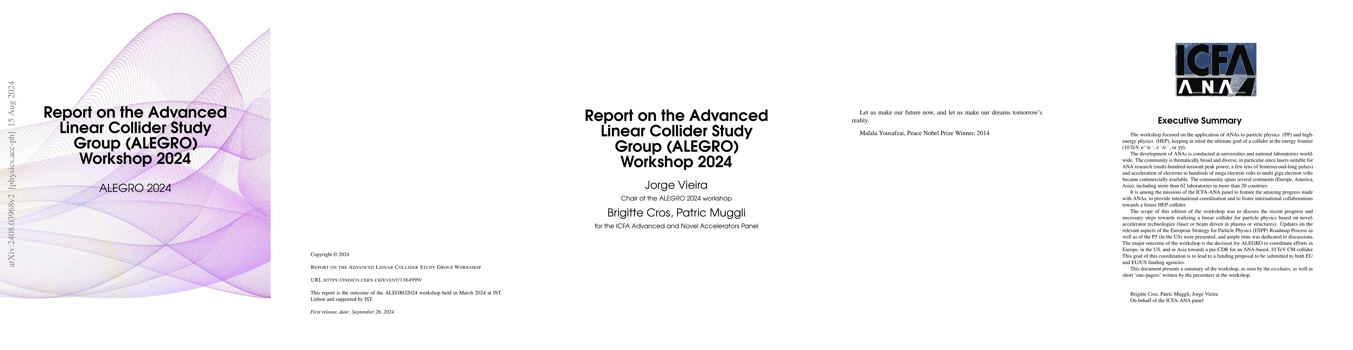 Thumbnail for Report on the Advanced Linear Collider Study Group (ALEGRO) Workshop
  2024