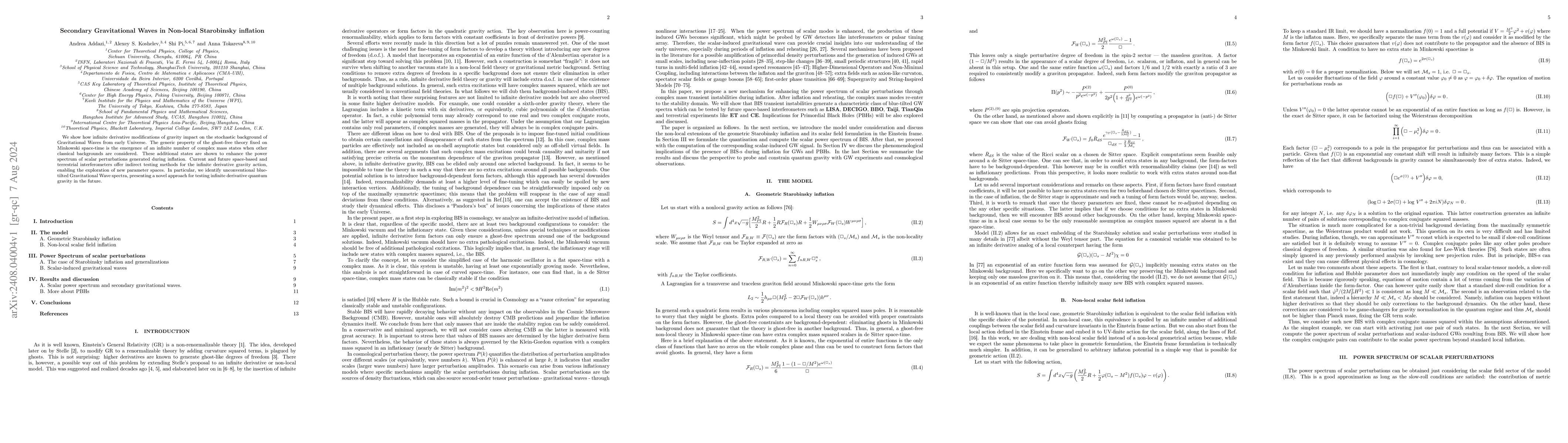 Thumbnail for Secondary Gravitational Waves in Non-local Starobinsky inflation