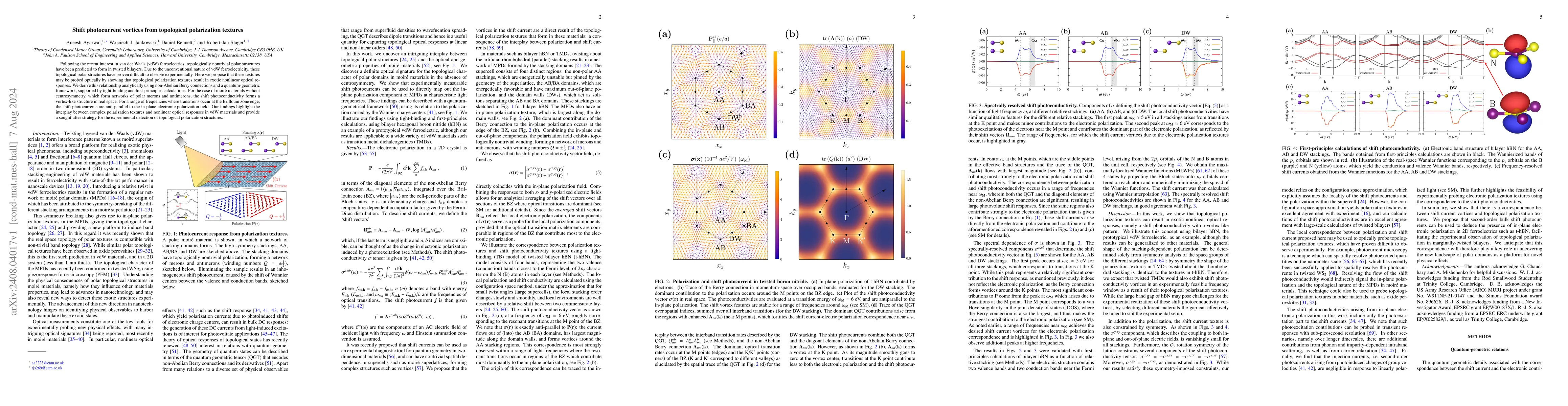 Thumbnail for Shift photocurrent vortices from topological polarization textures
