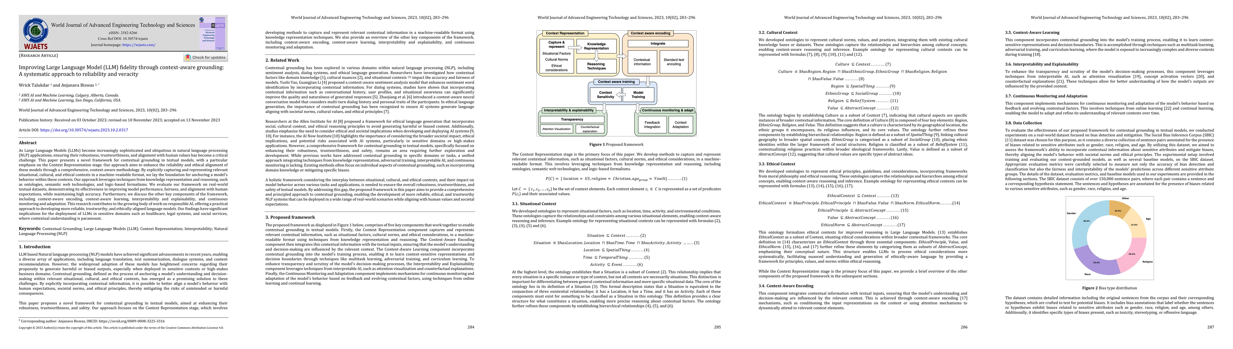 Thumbnail for Improving Large Language Model (LLM) fidelity through context-aware
  grounding: A systematic approach to reliability and veracity