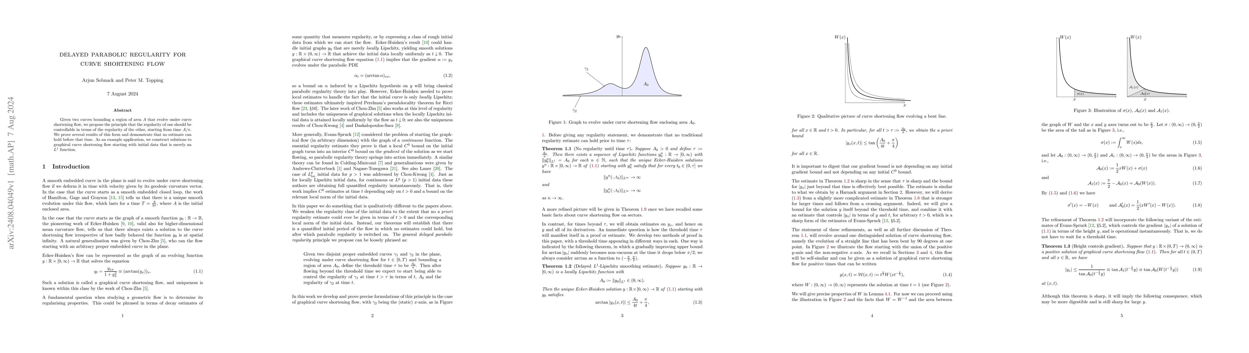 Thumbnail for Delayed parabolic regularity for curve shortening flow