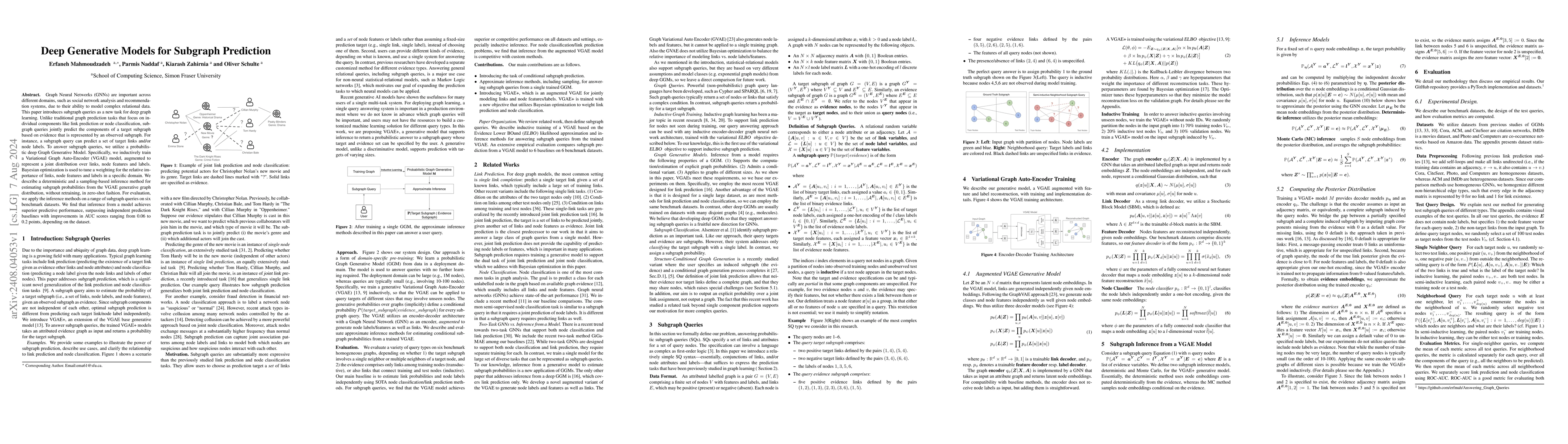 Thumbnail for Deep Generative Models for Subgraph Prediction