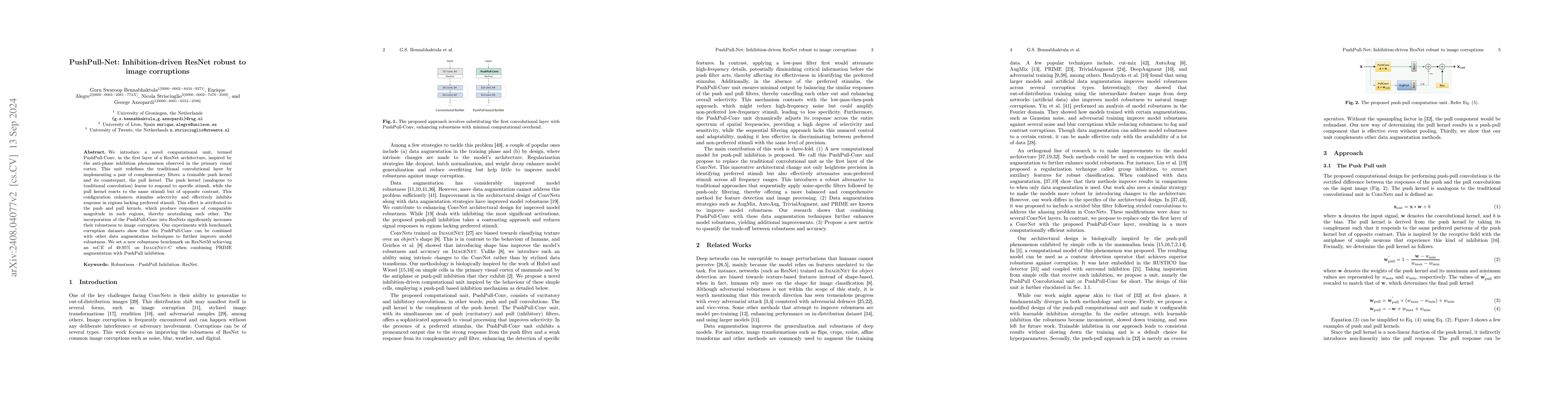 Thumbnail for PushPull-Net: Inhibition-driven ResNet robust to image corruptions
